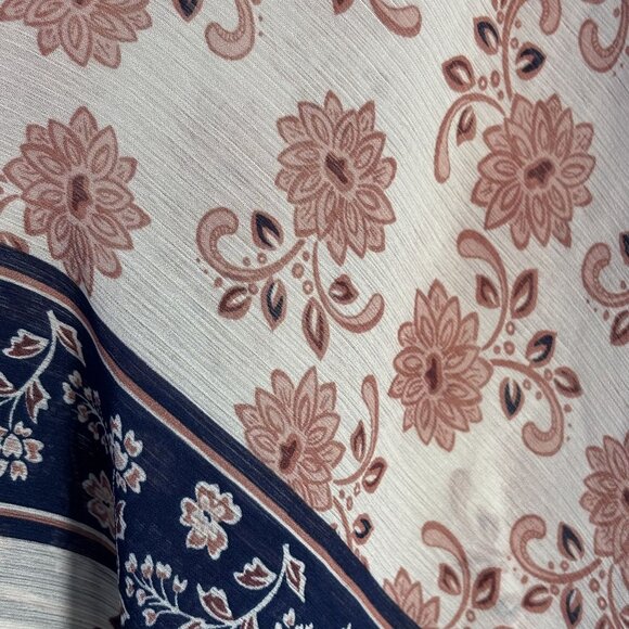 Bohemian Floral Print Womens Poncho Top With V-Neck & Asymmetrical Hemline Light - Picture 4 of 8